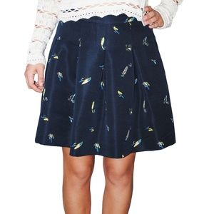 Tommy Hilfiger Navy A-Line Skirt with Yellow and Blue Accents